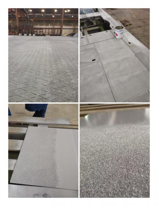 Уникальное противоскользящие покрытие на основе эпоксидных и полиуретановых ЛКМ.